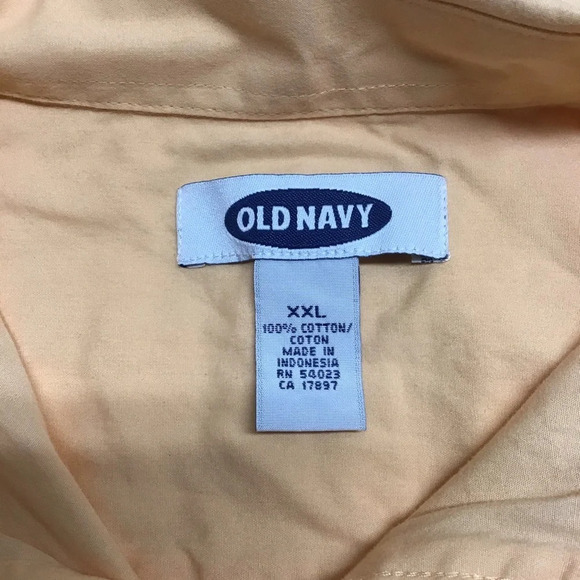 Old Navy Orange Long Sleeve Button Down Shirt - Size XXL - Picture 4 of 5